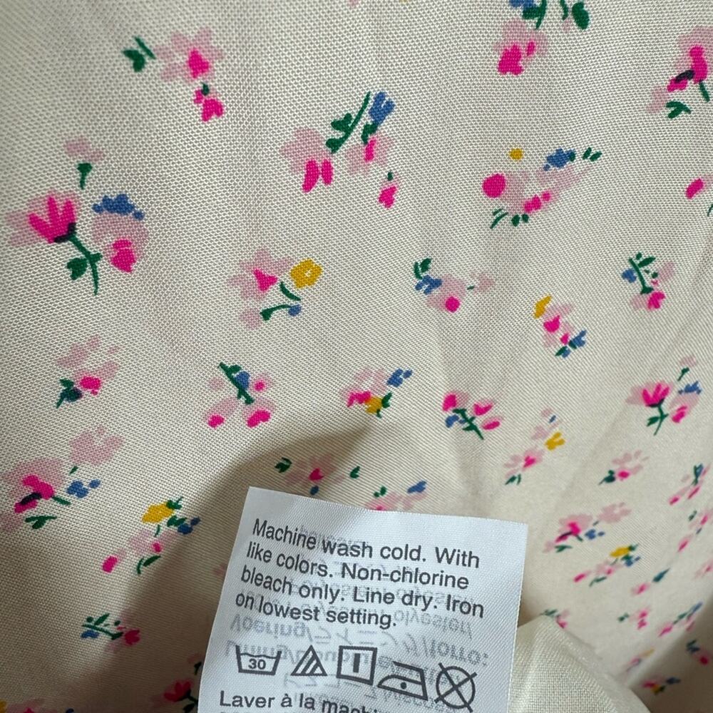 Madewell Tie-Sleeve Retro Floral Dress in Dutch Dandelions W1361 Sz 14 - Picture 9 of 13